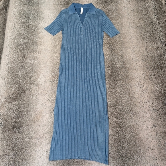 Daily Practice Knit Morris Sweater Midi Dress Blue Women's Medium - Picture 6 of 12